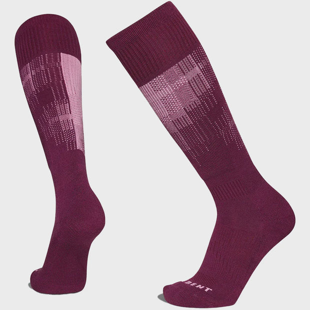 Le Bent Pixel Light Cushion Snow Sock - Mauve Wine