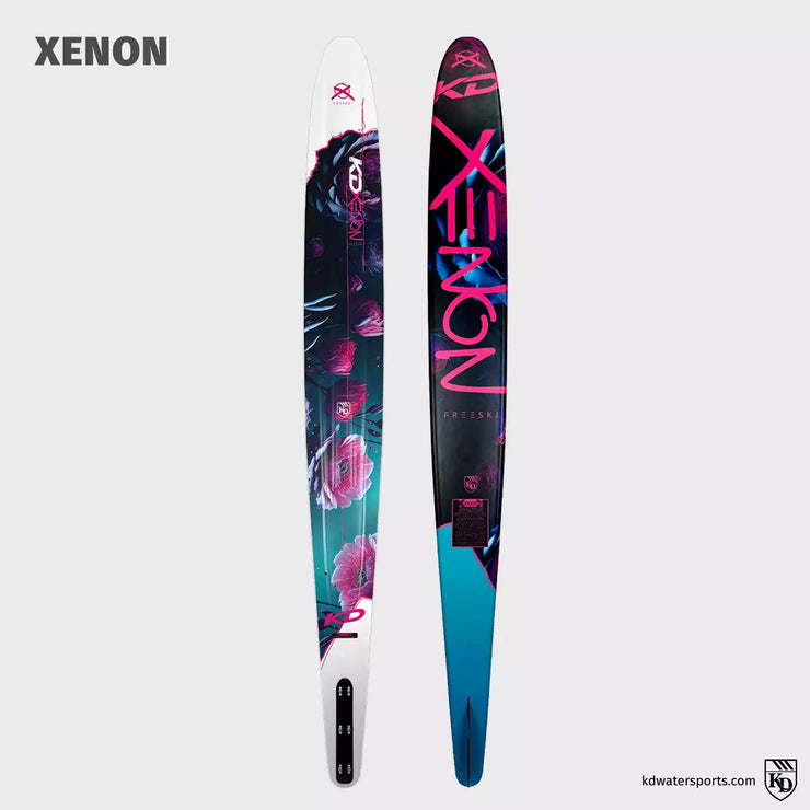 KD  Slalom Woman's Xenon Water Ski 66" Includes Fin, Axcess Front Boot & Axcess RTP