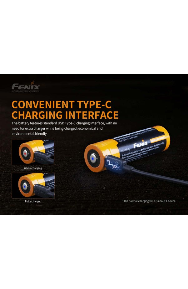 Fenix USB Rechargable 21700 Li-ion Battery
