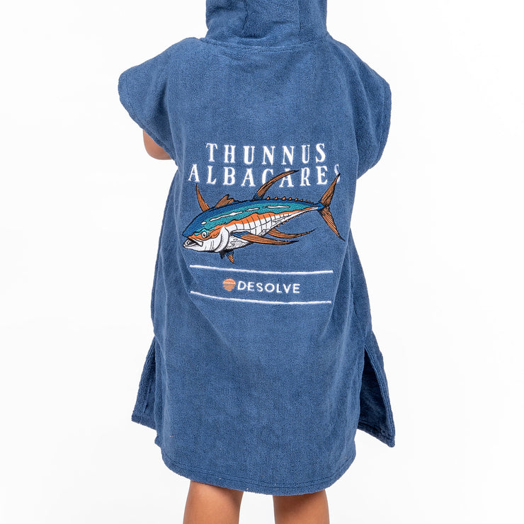 Albacares Towel Poncho Kids / Vintage Blue