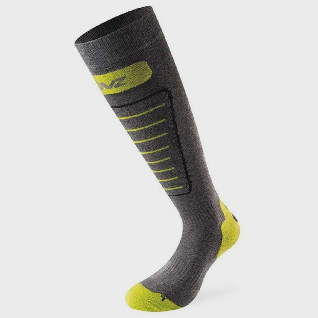 Lenz Skiing 1.0 Socks Grey/Lime