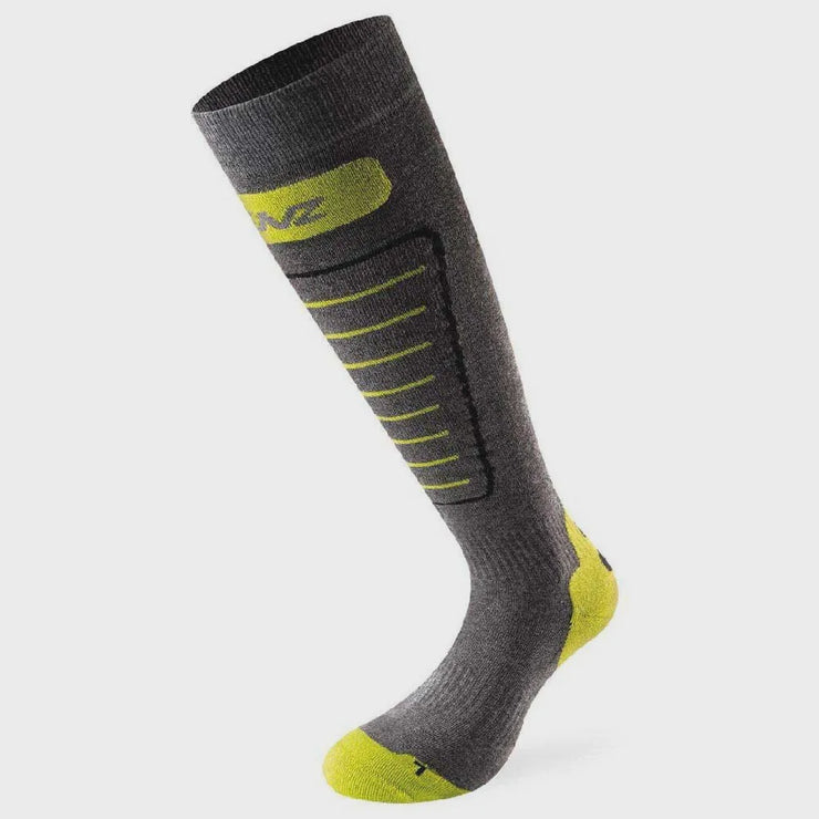 Lenz Skiing 1.0 Socks Grey/Lime