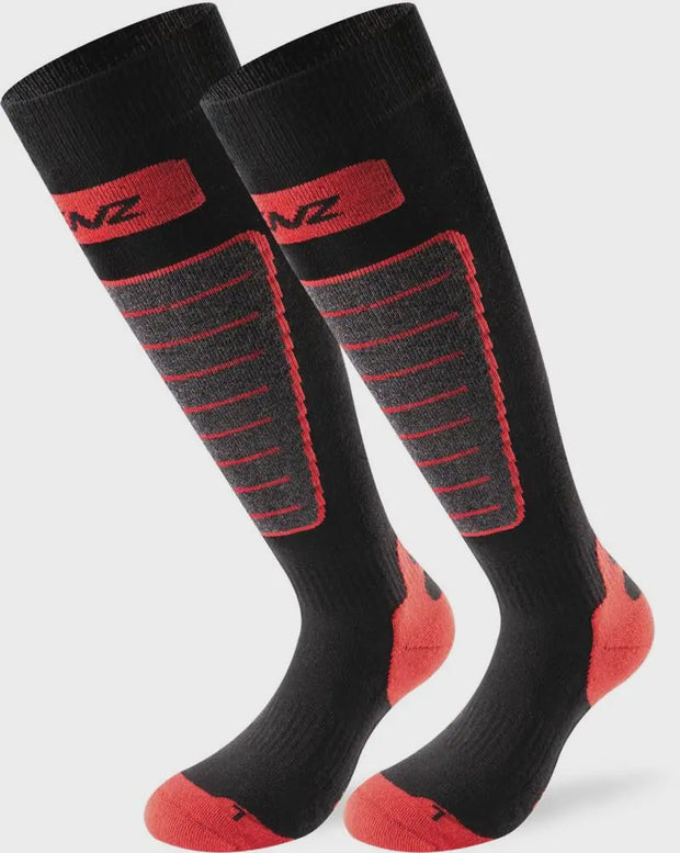 Lenz Skiing 1.0 Socks Black/Grey/Red
