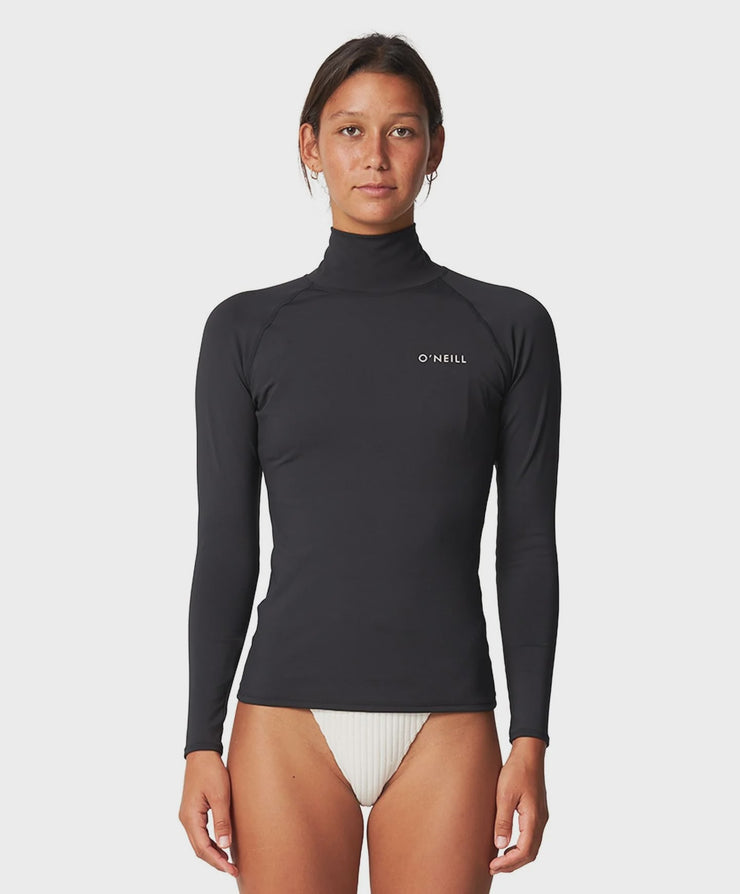 O'Neill Women's Salina Premium High Neck UV Rash Vest - Black