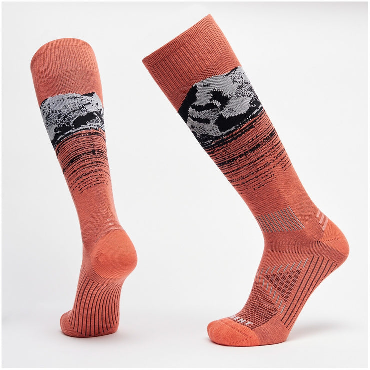 Le Bent Elyse Saugstad Pro Snow Sock - Living Coral
